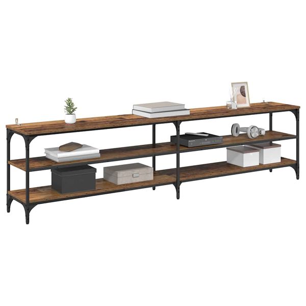 vidaXL TV-skab Gammelt tr&aelig; 200 x 30 x 50 cm Ingeni&oslash;rt tr&aelig; og jern