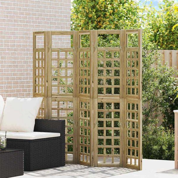 vidaXL Privatlivssk&aelig;rm Honningbrun 200 x 180 cm Massivt fyrretr&aelig;