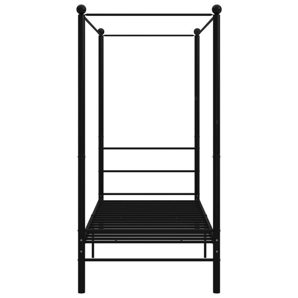 vidaXL sengestel til himmelseng 90x200 cm metal sort