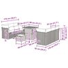 vidaXL Havesofa S&aelig;t med pude 9 pcs Beige og lys gr&aring; polyrattan