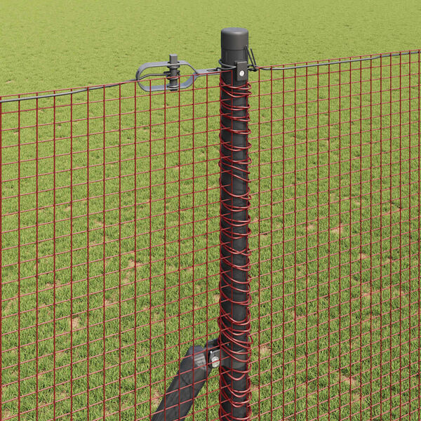 vidaXL Svejset Tr&aring;dhegn R&oslash;d 1.5 x 25 m