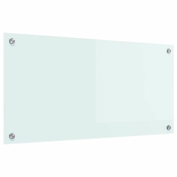 vidaXL Køkken bagvæg Hvid 80 x 40 cm hærdet glas