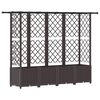 vidaXL H&aelig;vet Bed med Trellis og Tag Brun 202 x 40 x 138 cm PP