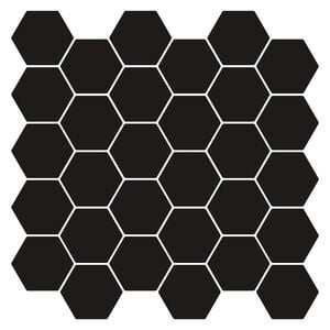 vidaXL Hexagon flise 10 stk. Sort 30 x 30 cm Polyurethan og PET