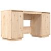 vidaXL skrivebord 140x50x75 cm massivt fyrretr&aelig;