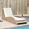 vidaXL liggestol med hynde 60x205x73 cm polyrattan beige