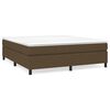 vidaXL Boxspring sengeramme 160x200 cm stof m&oslash;rkebrun