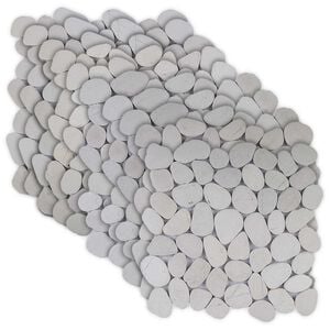 vidaXL Pebble Fliser Hvid 30 x 30 cm Flod Pebble