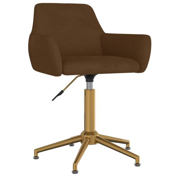 vidaXL drejelige spisebordsstole 6 stk. velour brun