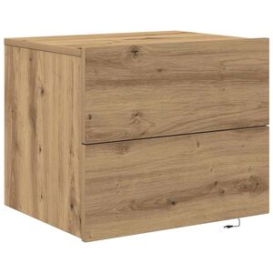 vidaXL Natskab Artisan Egetr&aelig; 50 x 39 x 41 cm Konstrueret tr&aelig;