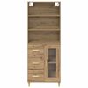 vidaXL Highboard Artisan Egetr&aelig; 69,5 x 34 x 180 cm Konstrueret tr&aelig;