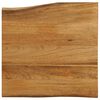 vidaXL bordplade 80x80x2,5 cm naturlig kant massivt mangotr&aelig;