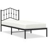 vidaXL sengeramme med sengegavl 90x190 cm metal sort