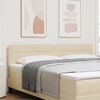 vidaXL LED sengegavl med LED -strimmellys Creme 180 cm Polyester