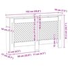 vidaXL radiatorskjuler 152x19x81,5 cm MDF antracitgr&aring;