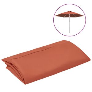 vidaXL udskiftningsdug til parasol 300 cm terrakotta