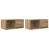 vidaXL tv-borde 2 stk. 60x31x25,5 cm konstrueret træ kunsteg