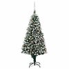 vidaXL kunstigt juletr&aelig; med LED og kugles&aelig;t og fyrrekogler 240 cm
