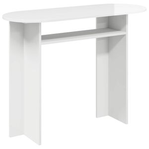 vidaXL Konsolbord Hvid h&oslash;jglans 100 x 39,5 x 75 cm Konstrueret tr&aelig;