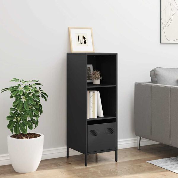 vidaXL skab 35x39x103,5 cm stål sort