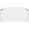 vidaXL TV-stander/monitorstand klart glas 110x30x13 cm