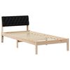 vidaXL Sengestel Brun og sort 90 x 190 cm Massivt fyrretr&aelig;