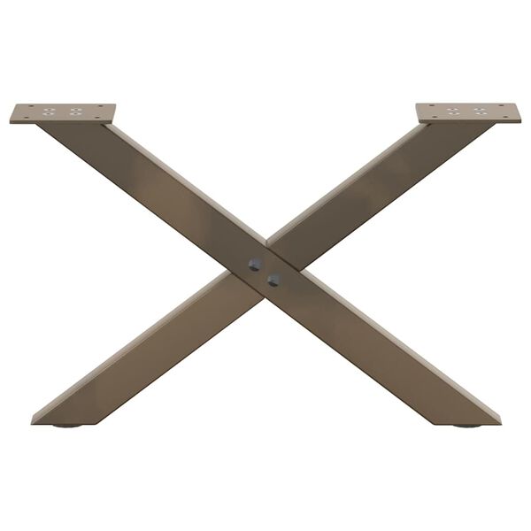 vidaXL sofabordsben X-formet 2 stk. naturst&aring;l 50x(30-31) cm st&aring;l