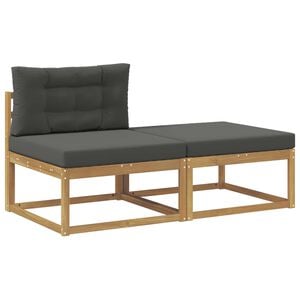 vidaXL 2 Stk Udend&oslash;rs puf Polyester Hvid