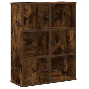 vidaXL bogreol 60x24x76,5 cm konstrueret tr&aelig; r&oslash;get egetr&aelig;sfarve