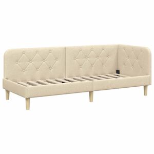 vidaXL Hj&oslash;rnesengramme Creme 80 x 200 cm Stof