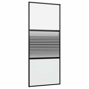 vidaXL Glasd&oslash;r 90 x 2 x 205 cm Aluminium Sort