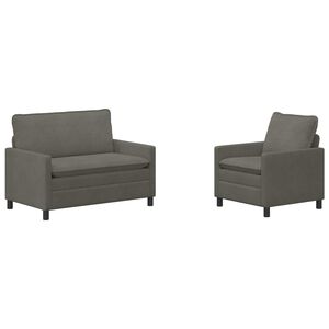 vidaXL Sofa S&aelig;t 2 stk. Lysegr&aring; Stof