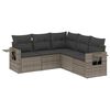 vidaXL sofas&aelig;t 5 dele med hynder polyrattan gr&aring;