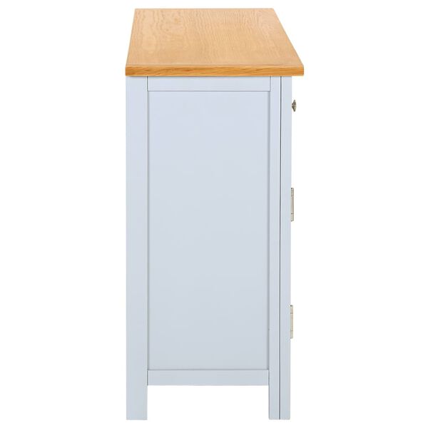 vidaXL skænk 110x33,5x70 cm massivt egetræ