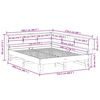 vidaXL seng med reol uden madras 150x200 cm massivt fyrretr&aelig;
