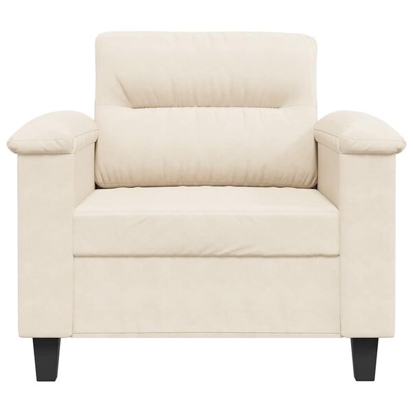 vidaXL sofastol 60 cm mikrofiberstof beige