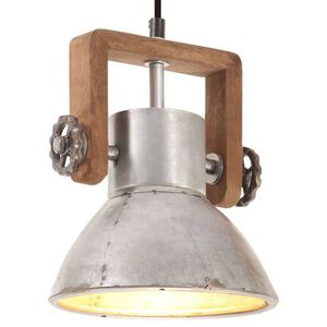 vidaXL industriel h&aelig;ngelampe 25 W rund 19 cm E27 s&oslash;lvfarvet