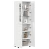 vidaXL Highboard med d&oslash;r FLORIN Hvid 60 x 35 x 182 cm Konstrueret tr&aelig;