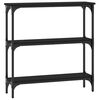 vidaXL konsolbord 75x22,5x75 cm konstrueret tr&aelig; sort