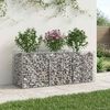 vidaXL Gabion h&oslash;jbed S&oslash;lv 150 x 50 x 60 cm Galvaniseret st&aring;l