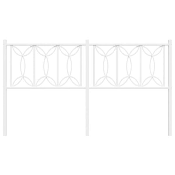 vidaXL sengegavl 150 cm metal hvid