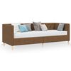 vidaXL daybed med madras og USB 90x200 cm stof brun