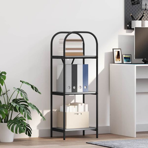 vidaXL Bogreol Gr&aring; Sonoma 40 x 30 x 109 cm Konstrueret tr&aelig;