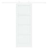 vidaXL Skyded&oslash;r Hvid 73,5 x 198,5 cm Massiv fyrretr&aelig;