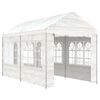 vidaXL pavillon med tag 4,46x2,28x2,69 m polyethylen hvid