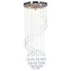 vidaXL loftlampe med krystalperler spiralform G9 s&oslash;lvfarvet