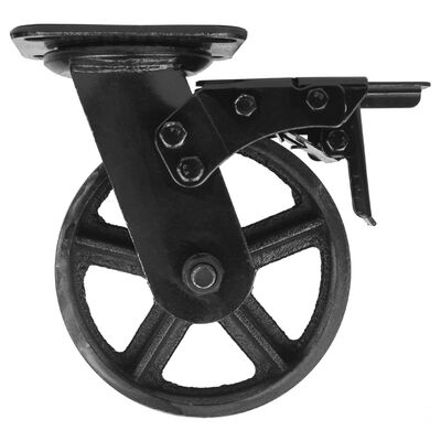 Mac Lean drejehjul med bremse 150 mm sort