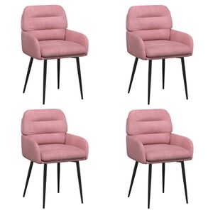 vidaXL Spisestole 4 stk. Fl&oslash;jl Lyser&oslash;d 59 x 59,5 x 90 cm