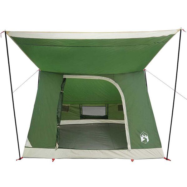 vidaXL Camping telt med tag Grøn 223 x 163 x 130 cm taft