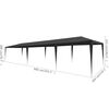 vidaXL festtelt 3x9 m PE antracitgrå